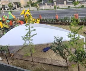 膜結(jié)構(gòu)景觀遮陽棚案例—上海南匯靜海幼兒園