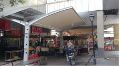 雙挑膜結(jié)構(gòu)遮陽雨棚—界首國禎廣場項目
