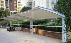 7字型膜結(jié)構(gòu)非機動車棚—界首市藍色雅典小區(qū)項