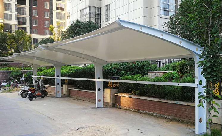 `7字型膜結構非機動車棚—界首市藍色雅典小區(qū)項目(二)`