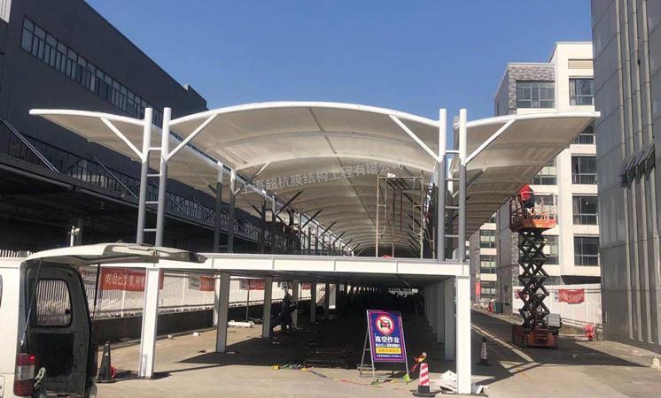 `雙層膜結構車棚——雅迪電動車無錫工廠項目`